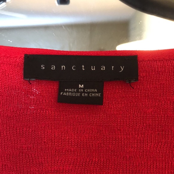 Sanctuary Long Sleeve Tee lightweight Knit Top Size M - Picture 2 of 5